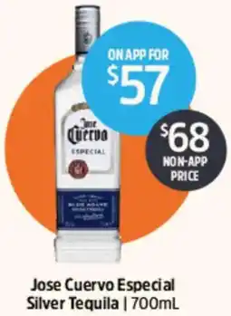 BWS Jose Cuervo Especial Silver Tequila offer