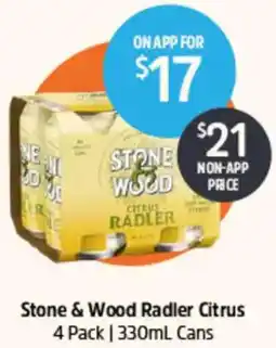 BWS Stone & Wood Radler Citrus offer