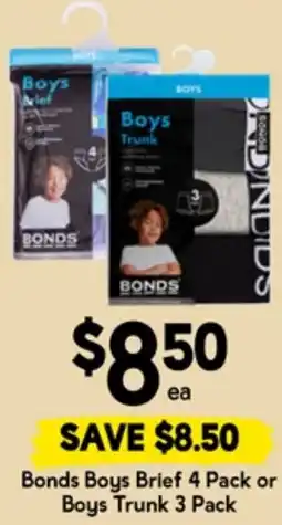 Drakes Bonds Boys Brief or Boys Trunk offer