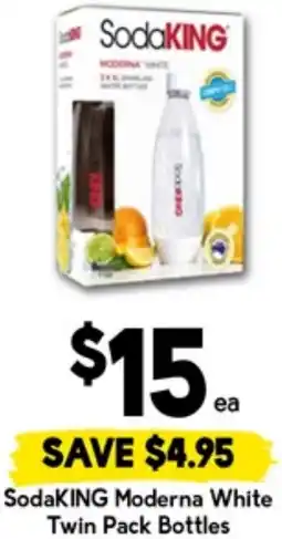 Drakes SodaKING Moderna White Twin Pack Bottles offer