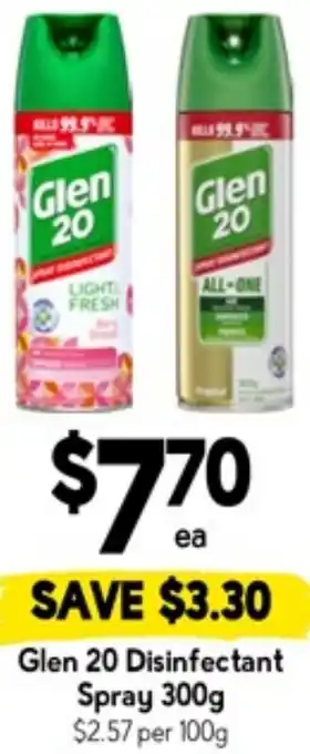 Drakes Glen 20 Disinfectant Spray offer