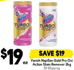 Drakes Vanish NapiSan Gold Pro Oxi Action Stain Remover offer