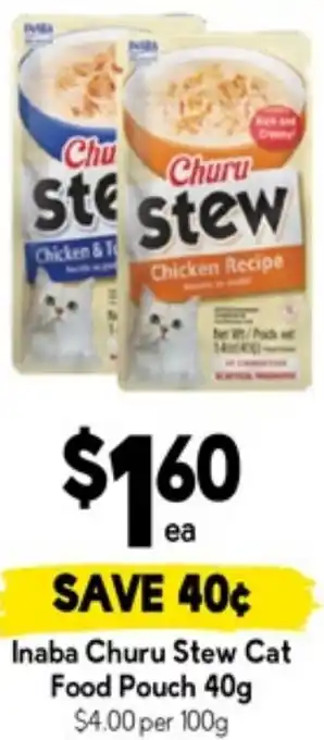 Drakes Inaba Churu Stew Cat Food Pouch offer