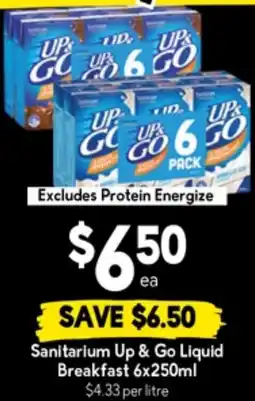 Drakes Sanitarium Up & Go Liquid Breakfast offer