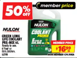 Autobarn Green long life coolant pre mix offer