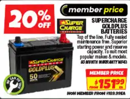 Autobarn Supercharge goldplus batteries offer