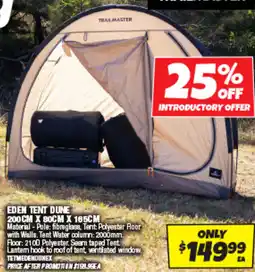 Autobarn Eden tent dune offer