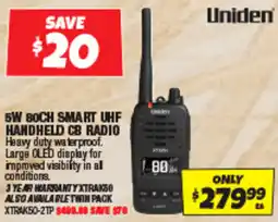 Autobarn 5w 80ch smart uhf handheld cb radio offer