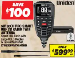 Autobarn 5w 80ch pro smart uhf cb radio twin antenna offer