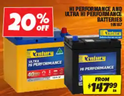 Autobarn Hi performance and ultra hi performance batteries offer