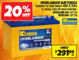 Autobarn Overlander batteries offer
