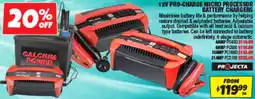 Autobarn 12v pro-charge micro processor battery chargers offer
