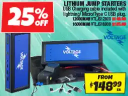 Autobarn Lithum jump starters usb offer