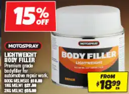 Autobarn Lightweight body filler offer