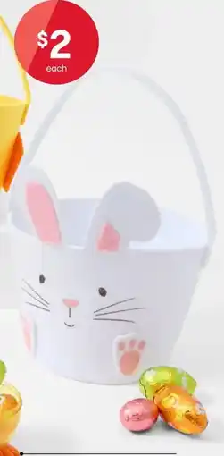 Kmart Bunny Felt Basket offer