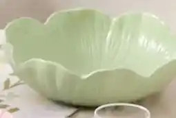 Kmart Green Large Floral Bowl offer