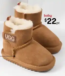 Kmart Ugg baby suede slipper boots offer