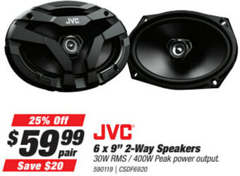 SuperCheap Auto JVC 6x9" 2-Way Speakers offer