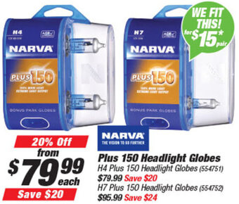 SuperCheap Auto Plus 150 Headlight Globes offer