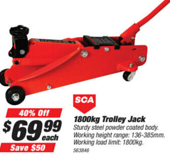 SuperCheap Auto 1800kg Trolley Jack offer
