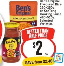 IGA Ben's Original Flavoured Rice or KanTong Cooking Sauce offer