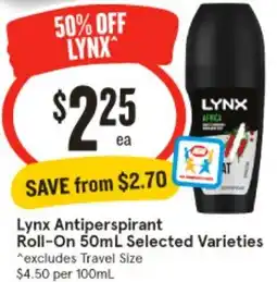 IGA Lynx Antiperspirant Roll-On offer