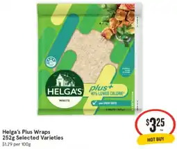 IGA Helga's Plus Wraps offer