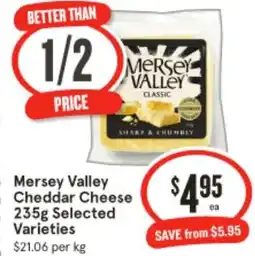 IGA Mersey Valley Cheddar Cheese offer