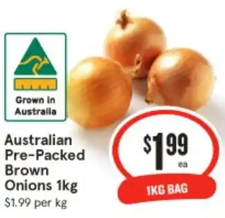 IGA Australian Pre-Packed Brown Onions offer