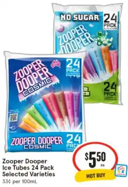 IGA Zooper Dooper Ice Tubes offer