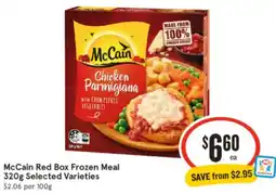 IGA McCain Red Box Frozen Meal offer