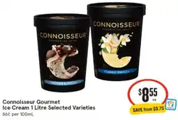 IGA Connoisseur Gourmet Ice Cream offer
