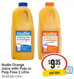 IGA Nudie Orange Juice with Pulp or Pulp Free offer