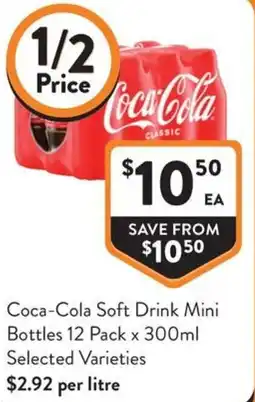 Foodworks Coca-Cola Soft Drink Mini Bottles offer