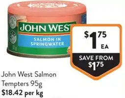 Foodworks John West Salmon Tempters offer