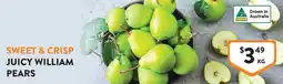 Foodworks Sweet & crisp juicy william pears offer