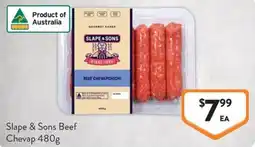 Foodworks Slape & Sons Beef Chevap offer
