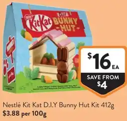 Foodworks Nestlé kit kat d i y bunny hut kit offer