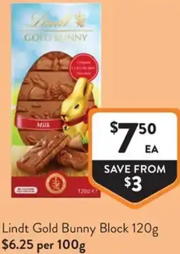 Foodworks Lindt Gold Bunny Block offer