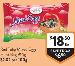Foodworks Red Tulip Mixed Eggs Hunt Bag offer