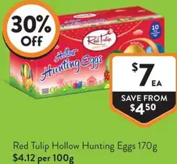 Foodworks Red Tulip Hollow Hunting Eggs offer