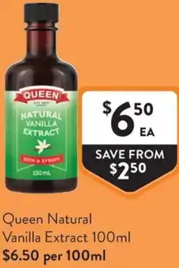 Foodworks Queen Natural Vanilla Extract offer
