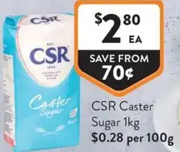 Foodworks Csr caster sugar offer