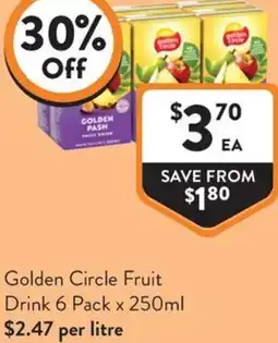 Foodworks Golden Circle Fruit Drink offer