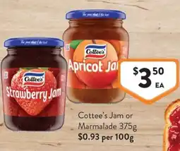 Foodworks Cottees Jam or Marmalade offer