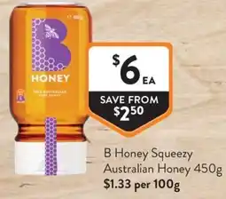 Foodworks B Honey Squeezy Australian Honey offer