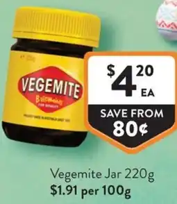 Foodworks Vegemite Jar offer