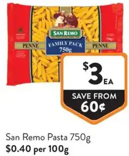 Foodworks San Remo Pasta offer