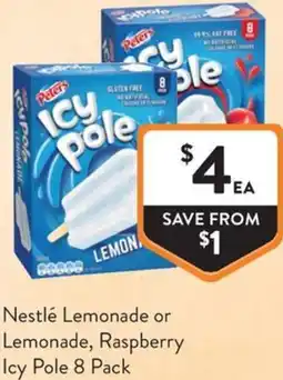 Foodworks Nestlé Lemonade or Lemonade Raspberry Icy Pole offer