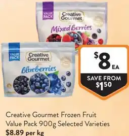 Foodworks Creative Gourmet Frozen Fruit Value Pack offer